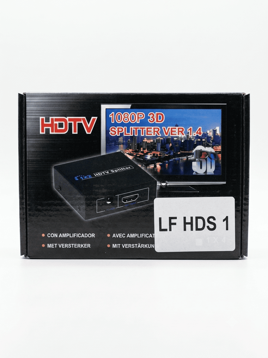 موزع HDTV / HDMI مع مضخم إشارة ( HDTV 1x2 Splitter VER 1.4)