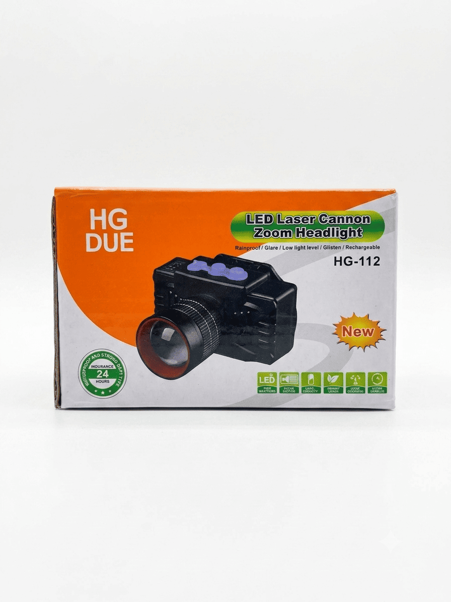 كشاف رأس LED ليزر مزود بتقريب (HG DUE LED Laser Cannon Zoom Headlight - Model: HG-112)