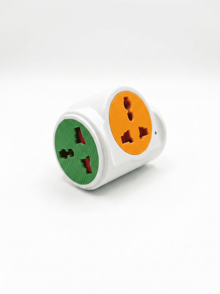 محول / قسام كهربائي ثلاثي الأوجه (Multi-Plug Travel Adapter / Socket Converter)
