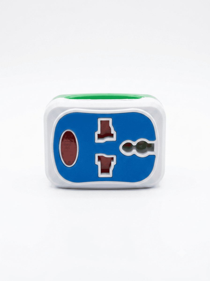 محول / قسام كهربائي متعدد الأوجه مزود بمؤشر إضاءة (Universal Socket Adapter)