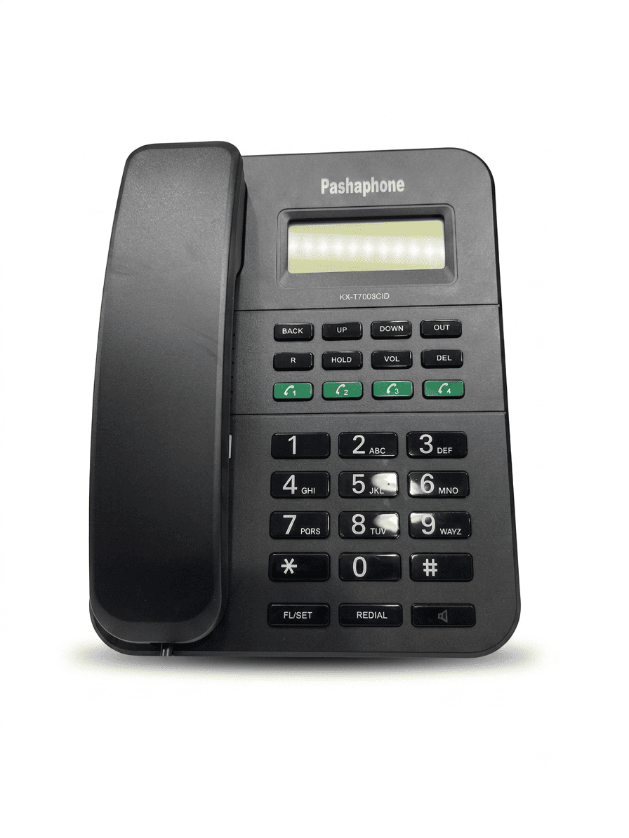 هاتف أرضي سلكي باشافون (Pashaphone KX-T7003CID)
