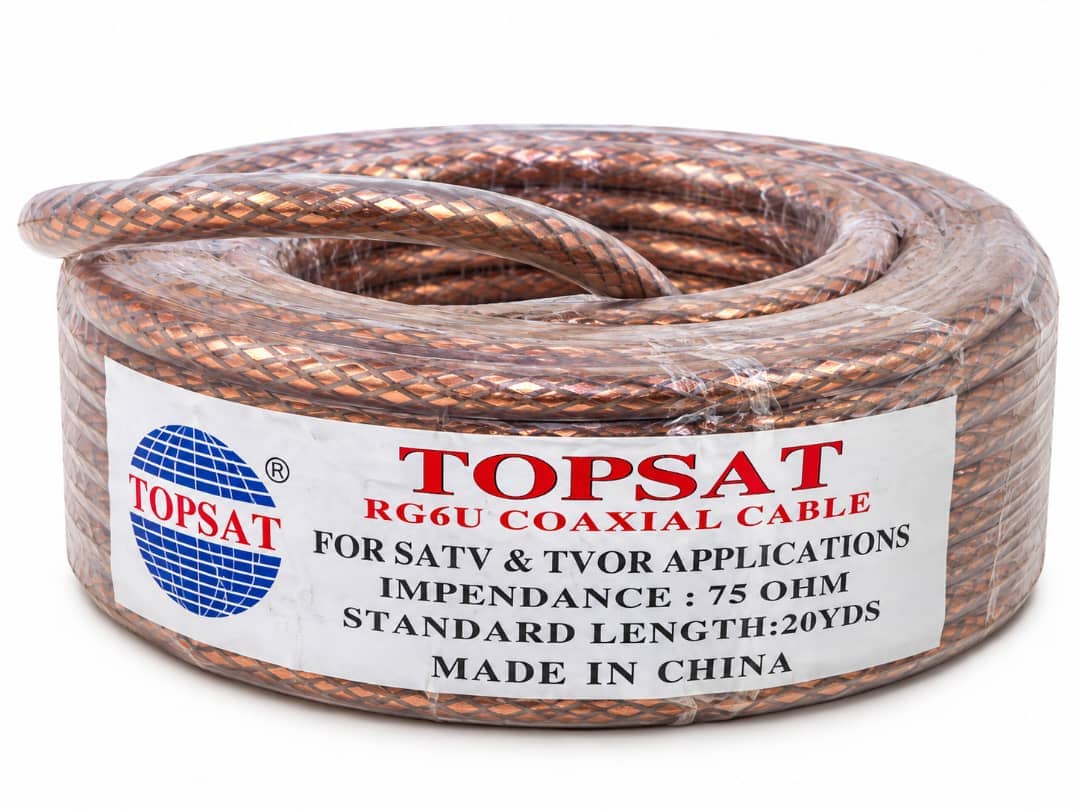 كابل ستلايت محوري TOPSAT (طول 20 ياردة)