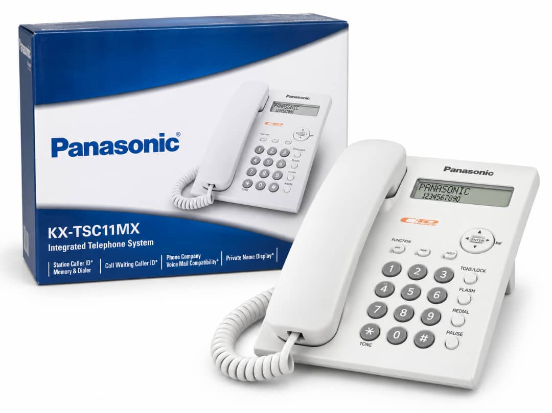 هاتف أرضي مكتبي سلكي متكامل - Panasonic