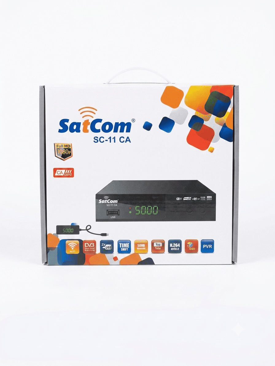رسيفر ستالايت عالي الدقة Full HD 1080P موديل SatCom